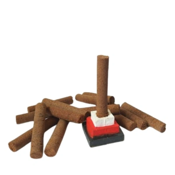 GavyaStore Lobhan Cow Dung Dhoop लोभान धूप (15 Sticks Each Packet) - 10 Packet